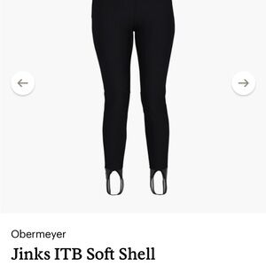 Obermeyer Women's Black Jinks ITB Soft Shell Pants Size 10